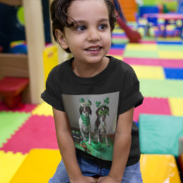 St. Patrick's Day Dogs Party Peuter Donker T-shirt