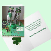 St. Patrick's Day Dogs Ready to Party Kaart