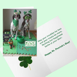 St. Patrick's Day Dogs Ready to Party Kaart