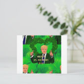 st patricks day donald trump briefkaart (Staand voorkant)