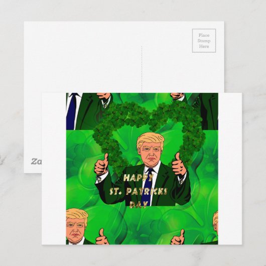 st patricks day donald trump briefkaart (Voorkant / Achterkant)