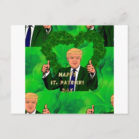 st patricks day donald trump briefkaart (Voorkant)
