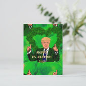st patricks day donald trump briefkaart (Staand voorkant)