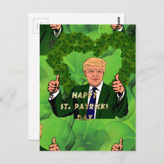st patricks day donald trump briefkaart (Voorkant / Achterkant)