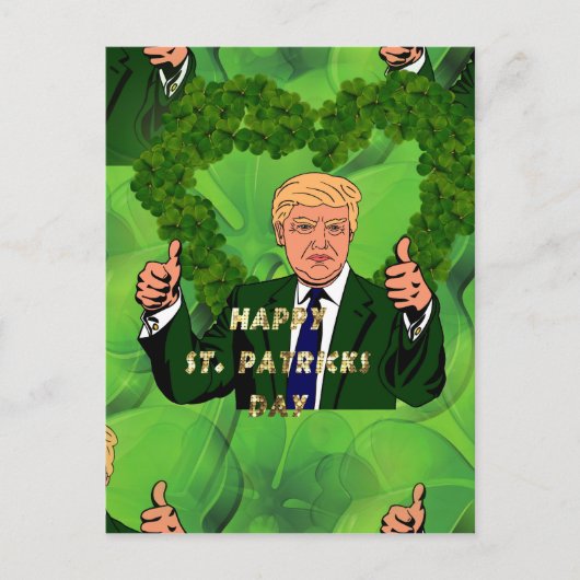 st patricks day donald trump briefkaart (Voorkant)
