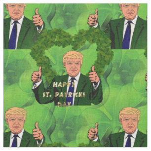st patricks day donald trump fabric stof