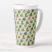 St. Patrick's Day Donuts & Coffee Watercolor Latte Mok (Rechterhoek)