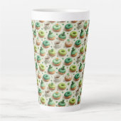 St. Patrick's Day Donuts & Coffee Watercolor Latte Mok (Voorkant)