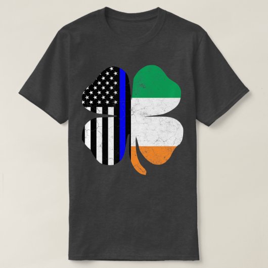 St Patricks Day door de Ierse Amerikaanse vlaggepo T-shirt (Design voorkant)