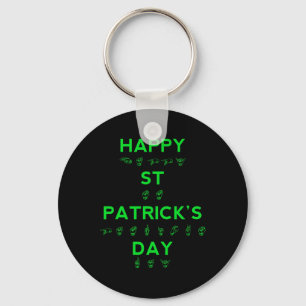 St Patricks Day Dove Pride Gebarentaal Asl Aware Sleutelhanger