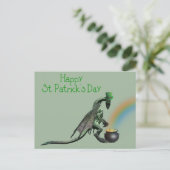 St. Patrick's Day Dragon Pot of Gold Briefkaart (Staand voorkant)