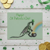 St. Patrick's Day Dragon Pot of Gold Briefkaart