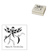 St Patrick's Day Dragonfly rubberen stempel (Gestempeld)