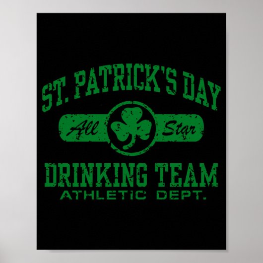 St Patricks Day Drank Team T-shirt Poster (Voorkant)