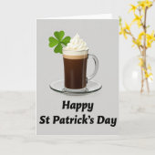 St. Patrick's Day-drankkaart Kaart (Gele Bloem)