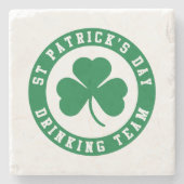 St Patrick's Day Drankteam Stenen Onderzetter (Voorkant)