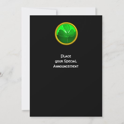 ST. PATRICK'S DAY DRIEBLADIGE KLAVER DRIEVULDIGHEI KAART (Achterkant)