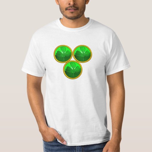 ST. PATRICK'S DAY DRIEBLADIGE KLAVER T-SHIRT (Voorkant)