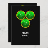 ST. PATRICK'S DAY DRIEBLADIGE KLAVER TRINITEIT KAART (Voorkant / Achterkant)