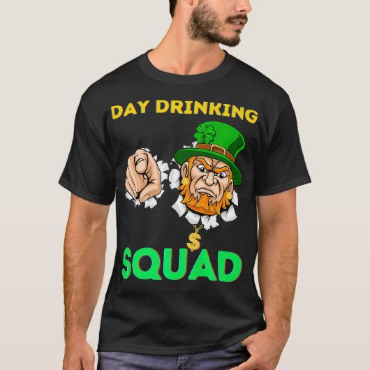St Patricks Day Drink Beer Funny Dad Man Gold T-shirt (Voorkant)