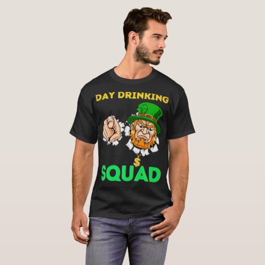 St Patricks Day Drink Beer Funny Dad Man Gold T-shirt (Voorkant volledig)