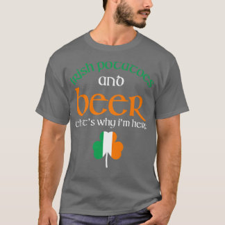 St Patricks Day Drink beer Funny Irish Potates T-shirt