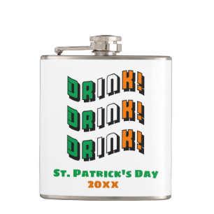 St Patricks Day Drink Irish Funny Cute Drink Heupfles