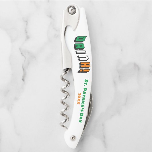 St. Patrick's Day Drink Irish Funny Cute Kurkentrekker (Voorkant)