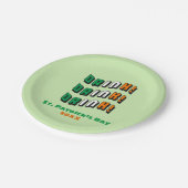 St. Patrick's Day Drink Irish Funny Cute Papieren Bordje (Gekanteld)