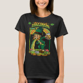 St Patrick's Day Drink Leprechaun Puking Rainbows T-shirt (Voorkant)