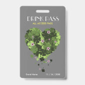 St. Patrick's Day Drink Pass Badge (Achterkant)
