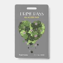 St. Patrick's Day Drink Pass Badge