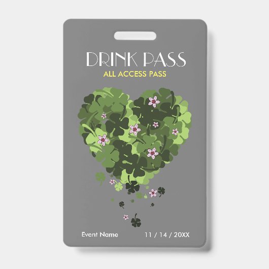 St. Patrick's Day Drink Pass Badge (Voorzijde)