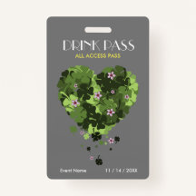 St. Patrick's Day Drink Pass Badge