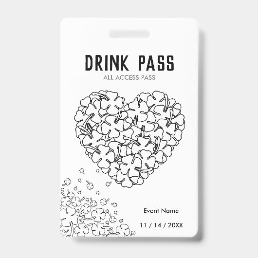 St. Patrick's Day Drink Pass Badge (Voorzijde)