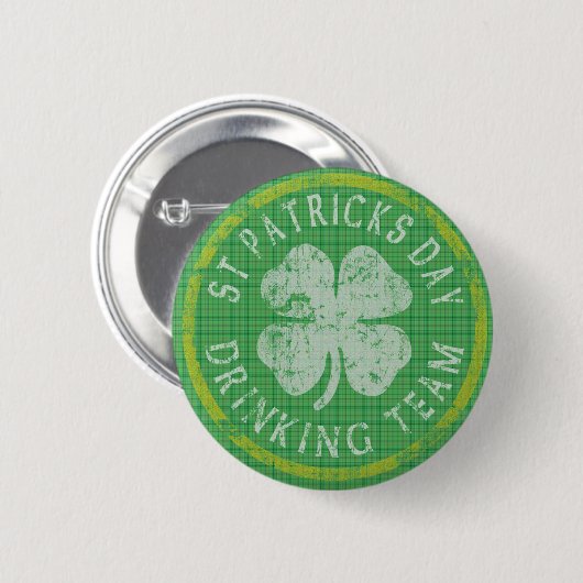St Patricks Day Drink Team Button (Voorkant /achterkant)