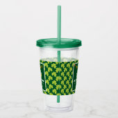 St. Patrick's Day Drink Team Clover Pattern Acryl Drinkbeker (Rechts)