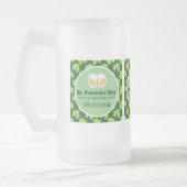 St. Patrick's Day Drink Team Clover Pattern Matglas Bierpul (Links)