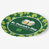 St. Patrick's Day Drink Team Clover Pattern Papieren Bordje (Gekanteld)
