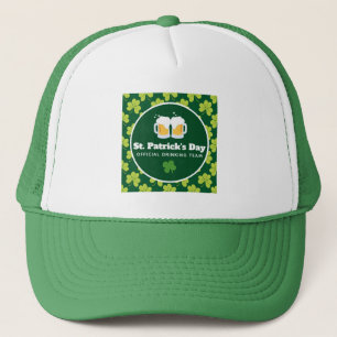St. Patrick's Day Drink Team Clover Pattern Trucker Pet