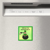 St Patrick's Day Drink Up Square Magnet (Insitu (Vaatwasser))