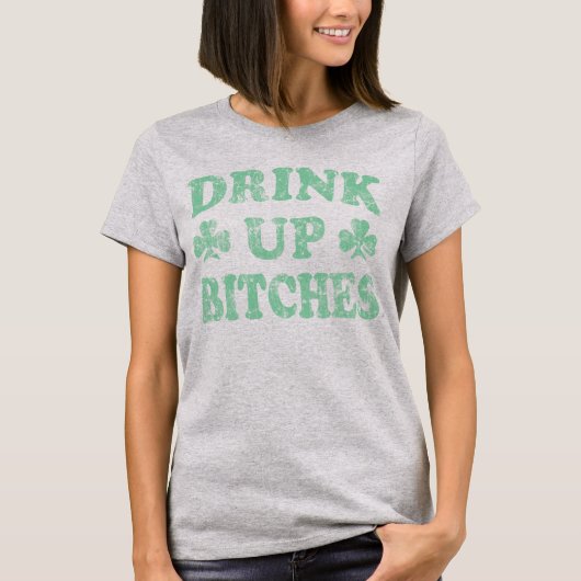 St Patrick's Day Drink up T-shirt (Voorkant)