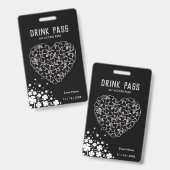 St. Patrick's Day Drinkpas-badge Badge (Voor- en achterkant)