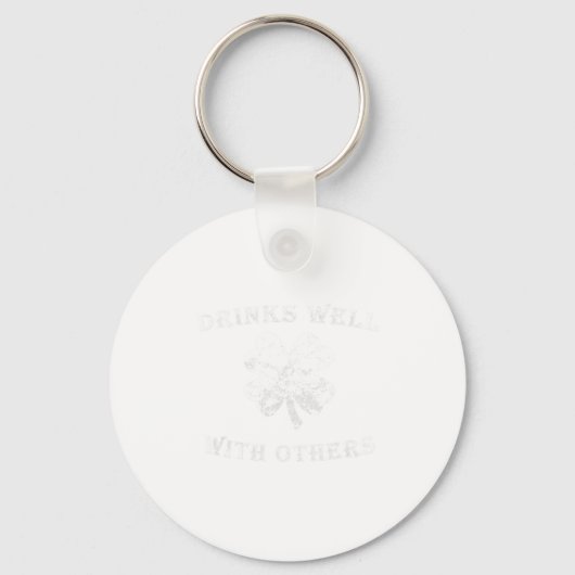 St Patricks Day Drinks Well With Others Funny Iris Sleutelhanger (Voorkant)