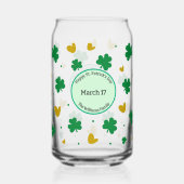 St. Patrick's Day Drinkware Set Blikvorm Glas (Achterkant)