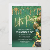 St Patrick's Day Dripping Liquid Party uitnodiging (Voorkant)