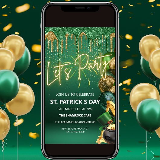 St Patrick's Day Dripping Liquid Party uitnodiging