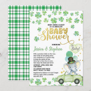 St. Patrick's Day Drive bij Baby shower Parade Kaart
