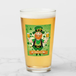 St. Patricks Day Dubbele vuistbieren kabouter Glas