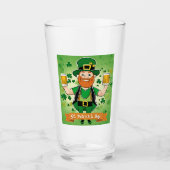 St. Patricks Day Dubbele vuistbieren kabouter Glas (Voorkant)